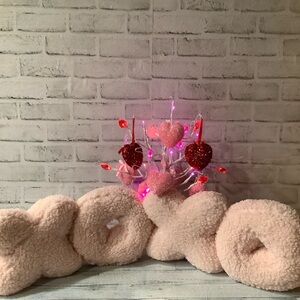 SHABBY CHIC 27in Xoxo Sherpa Plush Decoration